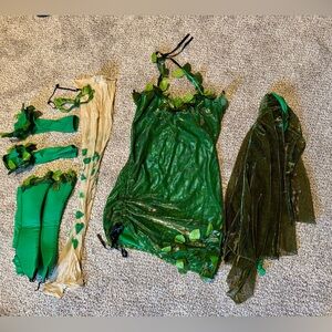 California Costumes Green and Cream Leaf Dress Set
